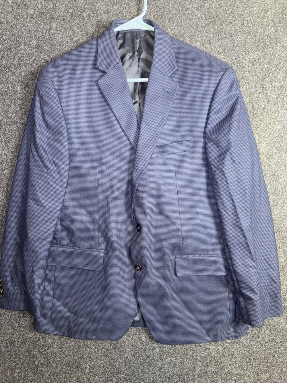 Ralph‎ Lauren Men's Blue Patterned Two-Button Blazer 42R